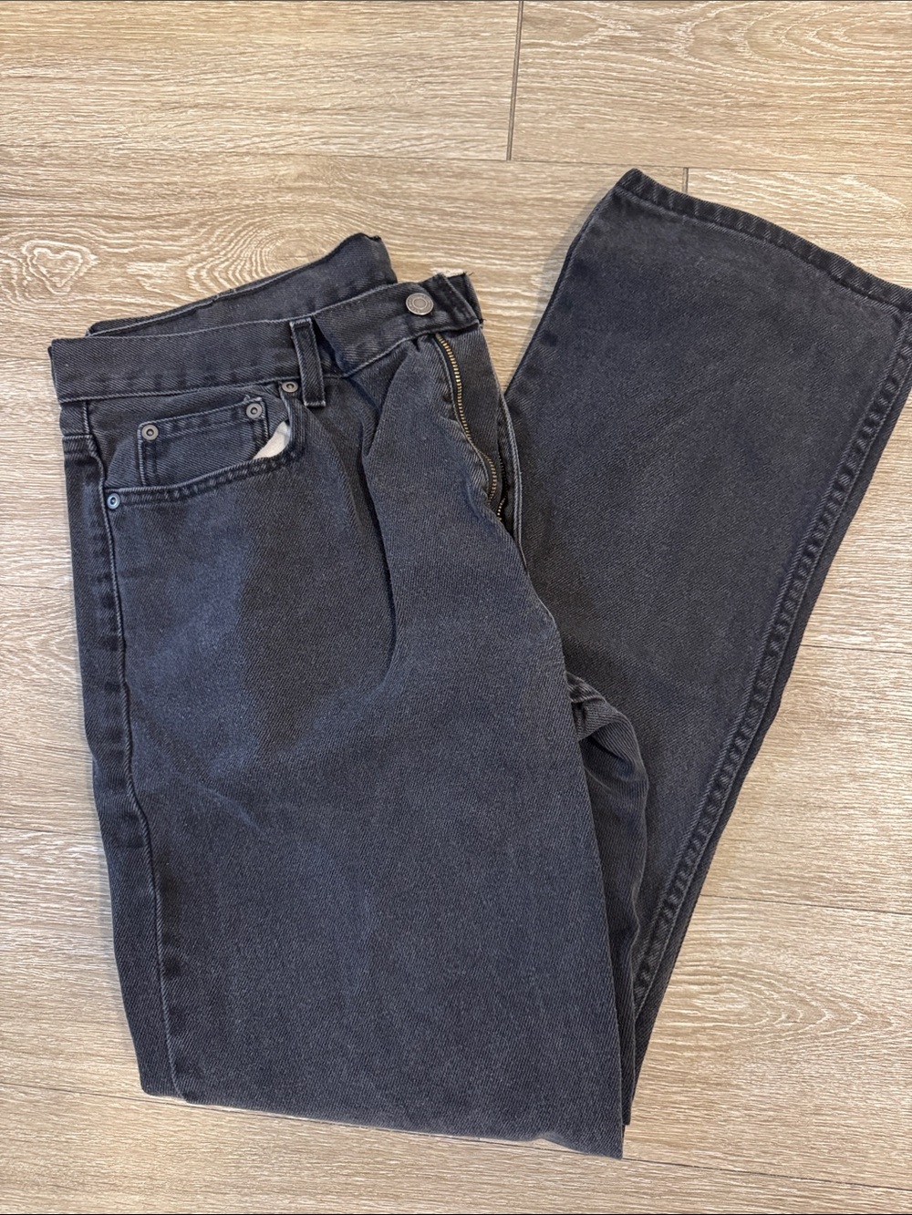 GEORGE Men's Relaxed Black Washed Jeans 36x34